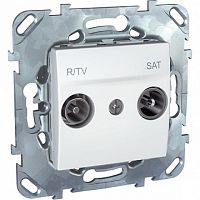 Розетка TV-FM-SAT UNICA, оконечная, белый | код. MGU5.455.18ZD | Schneider Electric